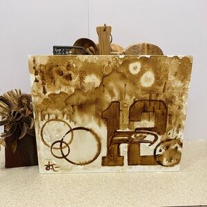 Seattle Seahawks Super Bowl Champs Coffee Art Painting. One of a kind original